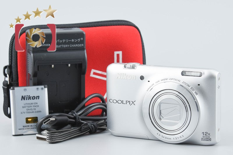 Nikon COOLPIX S6400 Crystal Silver 16.0 MP Digital Camera from Japan