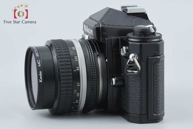 Nikon FE Black 35mm SLR Film Camera + Ai NIKKOR 50mm f/1.4 from Japan