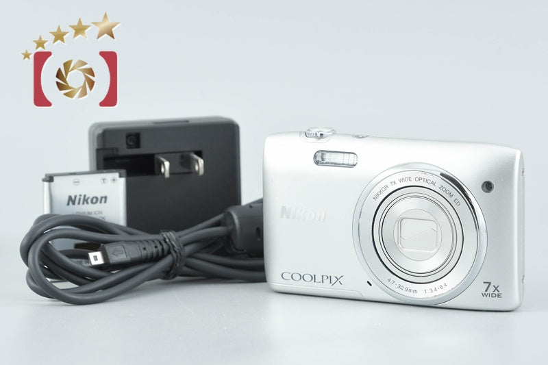 Nikon COOLPIX S3400 Crystal Silver 20.1 MP Digital Camera from Japan