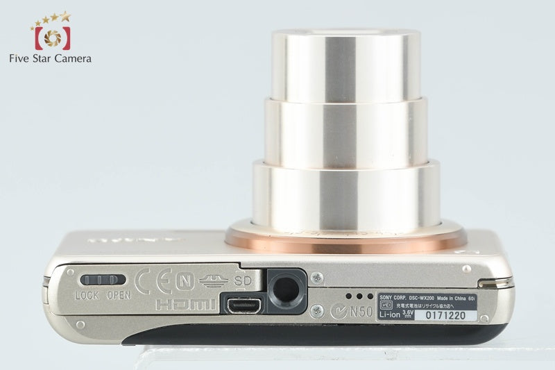 Sony Cyber-Shot DSC-WX200 Gold Digital Camera [Multiple Languages] from Japan