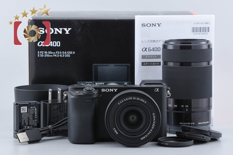 Sony α6400 ILCE-6400 Black 16-50 55-210 Lenses [Multiple Languages] from Japan