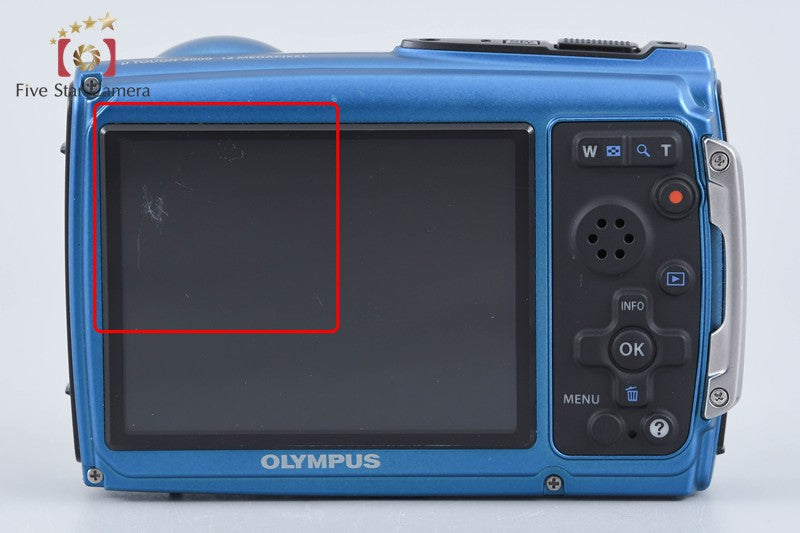 "Shutter count 395" Olympus μ TOUGH-3000 Blue 12.0 MP Digital Camera from Japan