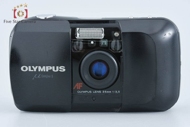 Olympus μ[mju:] Black 35mm f/3.5 Point & Shoot Film Camera from Japan