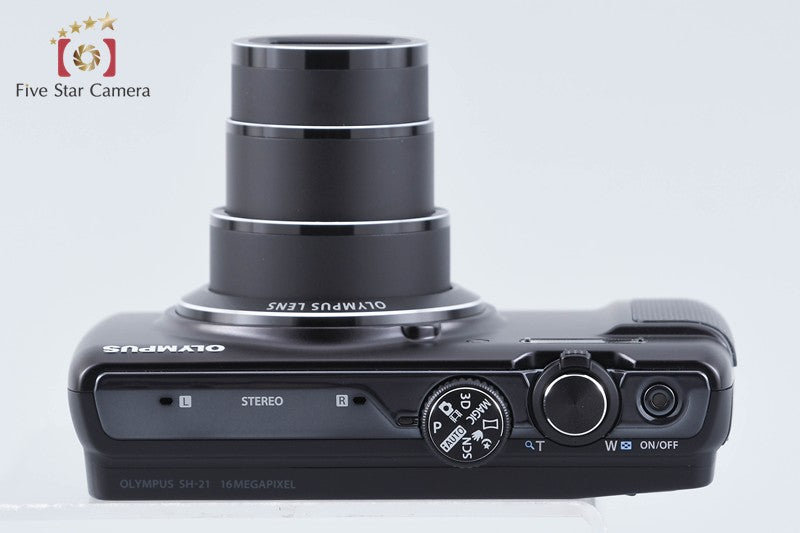 Olympus Stylus SH-21 Black 16.0 MP Digital Camera w/ Box from Japan