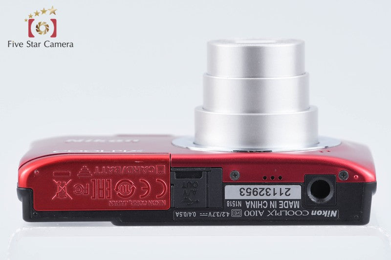 Nikon COOLPIX A100 Red 20.1 MP Digital Camera from Japan