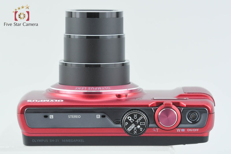 Olympus Stylus SH-21 Red 16.0 MP Digital Camera from Japan