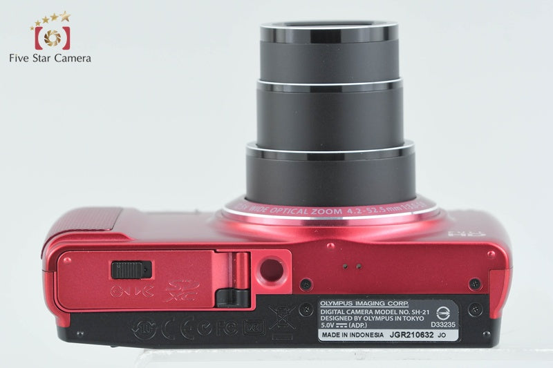 Olympus Stylus SH-21 Red 16.0 MP Digital Camera from Japan