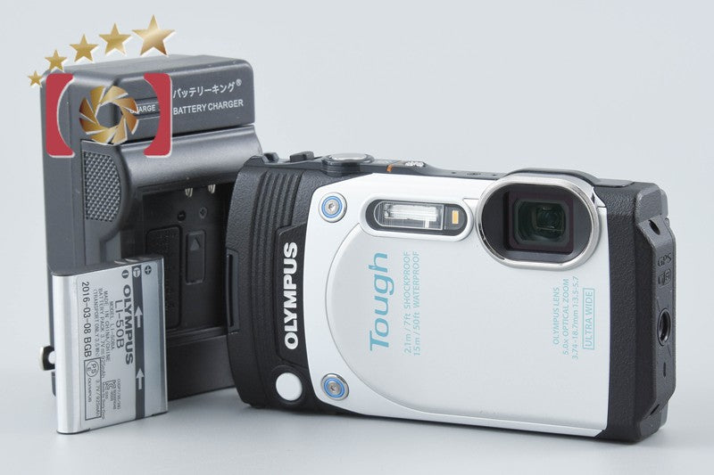 Olympus STYLUS TG-870 Tough White 16.0 MP Waterproof Digital Camera from Japan