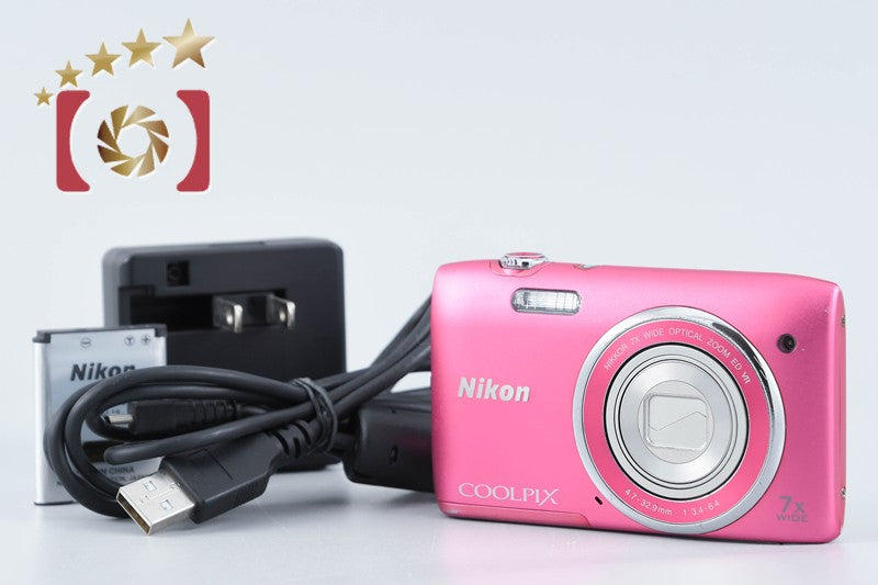 Nikon COOLPIX S3500 Strawberry Pink 20.0 MP Digital Camera from Japan