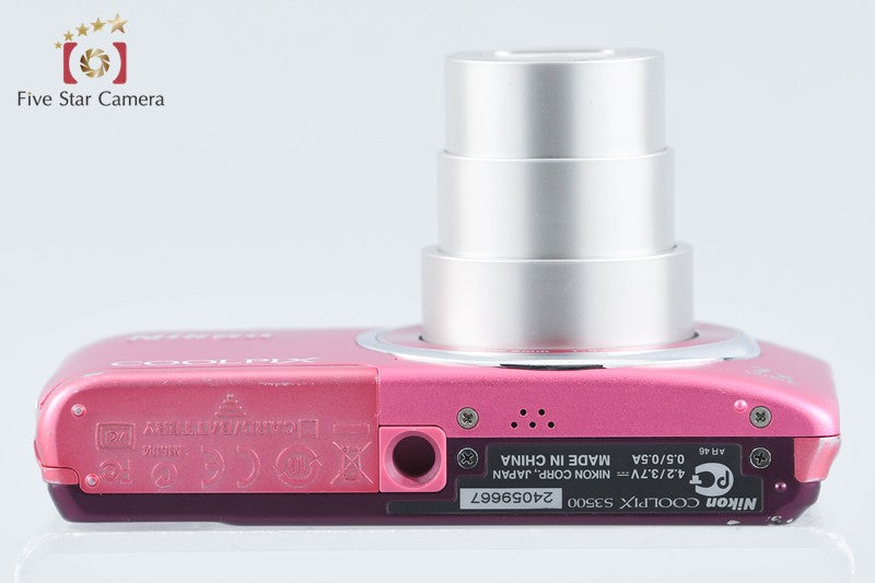 Nikon COOLPIX S3500 Strawberry Pink 20.0 MP Digital Camera from Japan