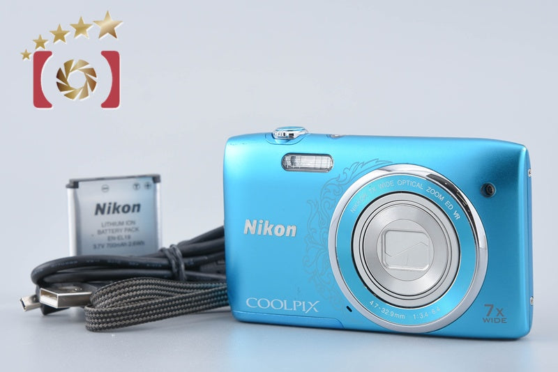 Nikon COOLPIX S3500 Oriental Blue 20.0 MP Digital Camera from Japan