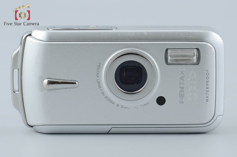 Pentax Optio W10 Rino Silver 6.0 MP Waterproof Digital Camera from Japan