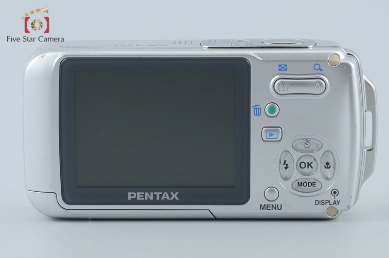 Pentax Optio W10 Rino Silver 6.0 MP Waterproof Digital Camera from Japan