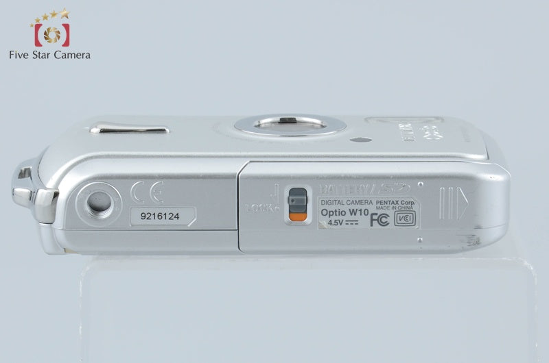 Pentax Optio W10 Rino Silver 6.0 MP Waterproof Digital Camera from Japan
