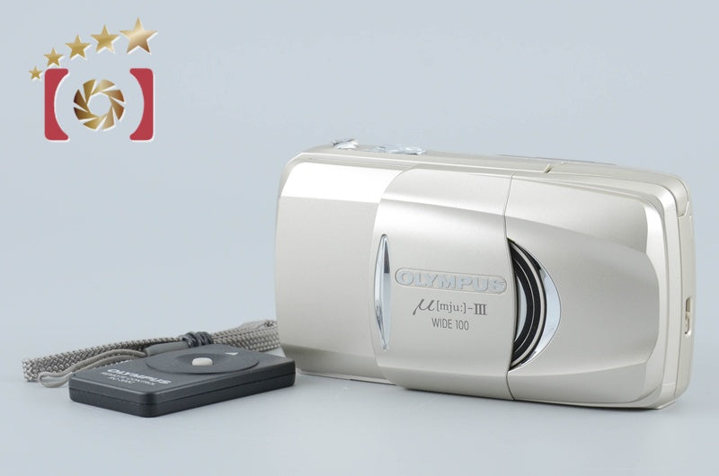 Olympus μ[mju:]-III WIDE 100 35mm Point & Shoot Film Camera from Japan