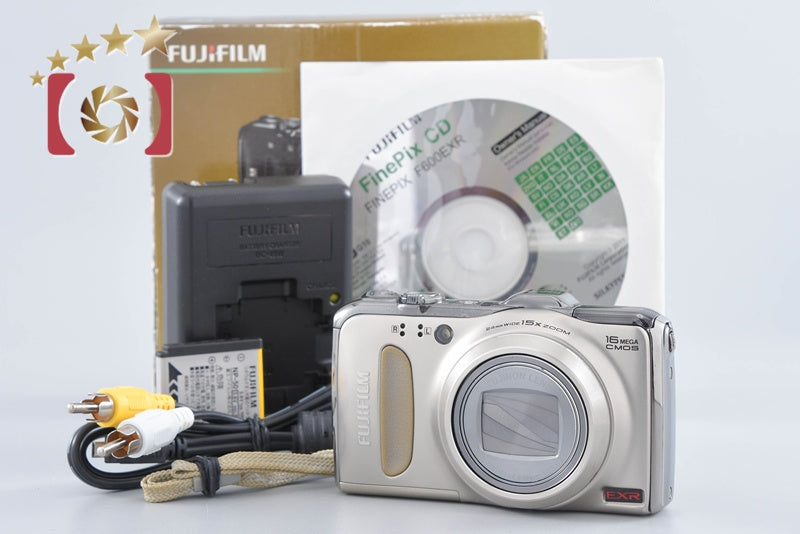 Fujifilm FinePix F600EXR Champagne Gold 16.0 MP Digital Camera w/ Box from Japan
