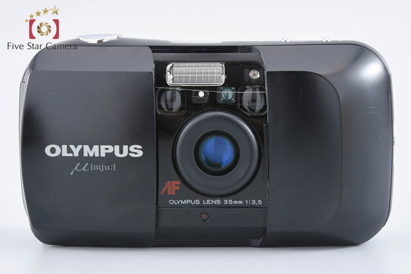 Olympus μ[mju:] Black 35mm Point & Shoot Film Camera from Japan