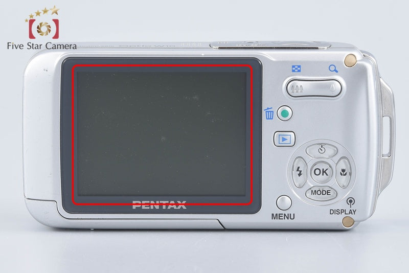 Pentax Optio W10 Rino Silver 6.0 MP Waterproof Digital Camera from Japan