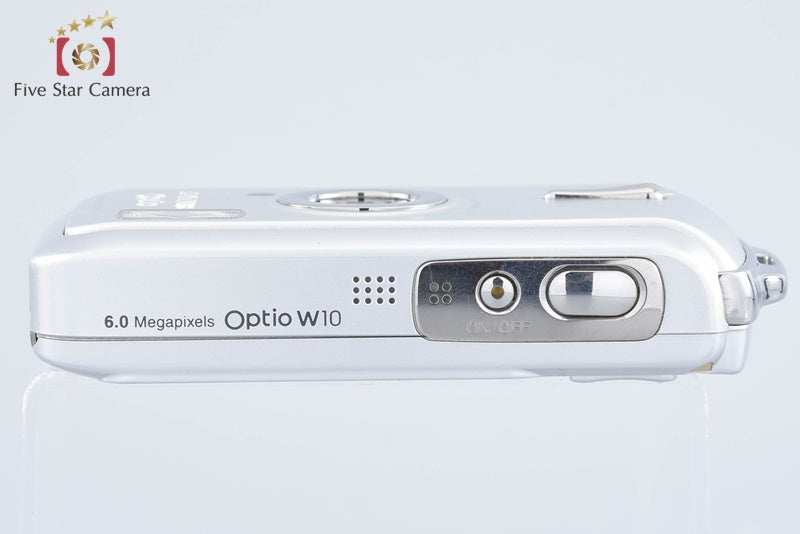 Pentax Optio W10 Rino Silver 6.0 MP Waterproof Digital Camera from Japan