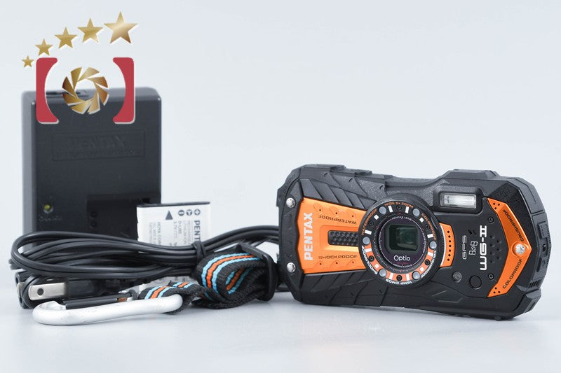 RICOH PENTAX Optio WG-2 Shiny Orange 16.0 MP Digital Camera from Japan