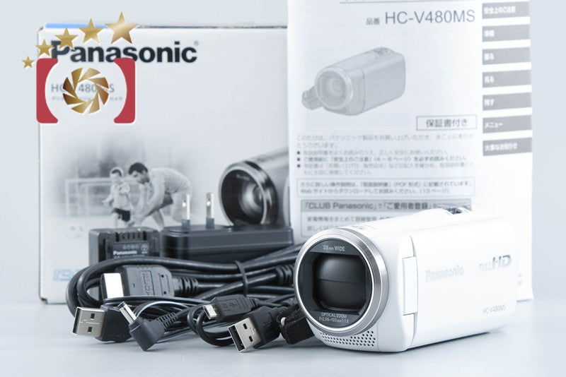 Panasonic HC-V480MS White Digital Hi-Vision Video Camera w/ Box from Japan