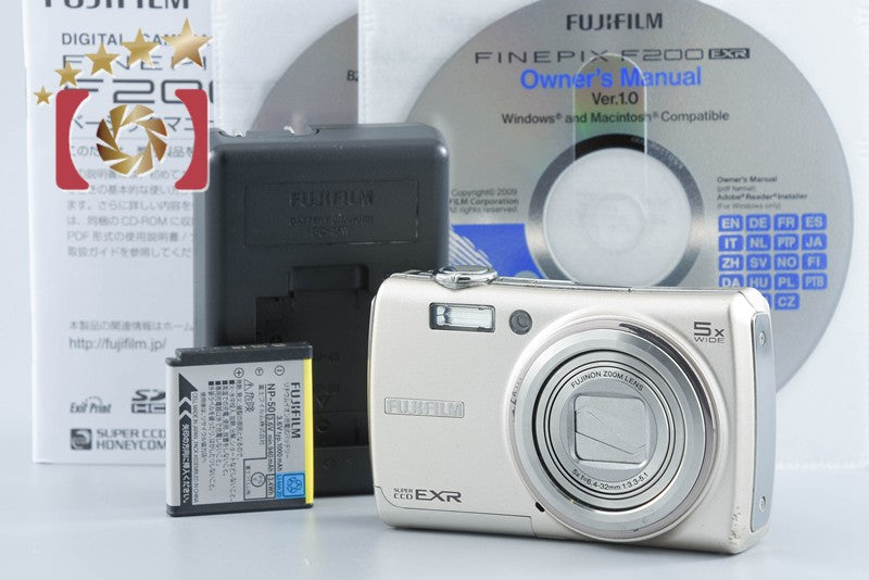 Fujifilm FinePix F200EXR Silver 12.0 MP Digital Camera from Japan