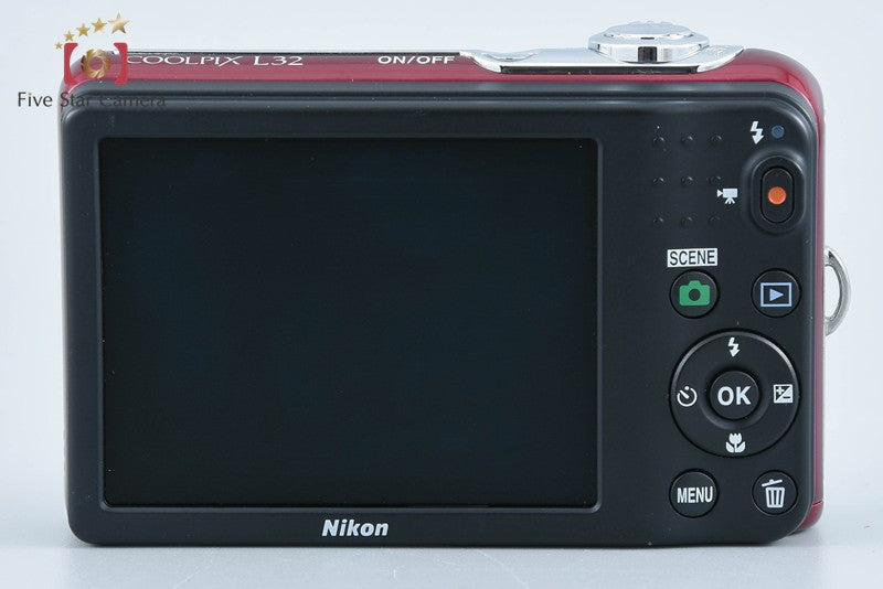 Nikon COOLPIX L32 Red 20.1 MP Digital Camera from Japan