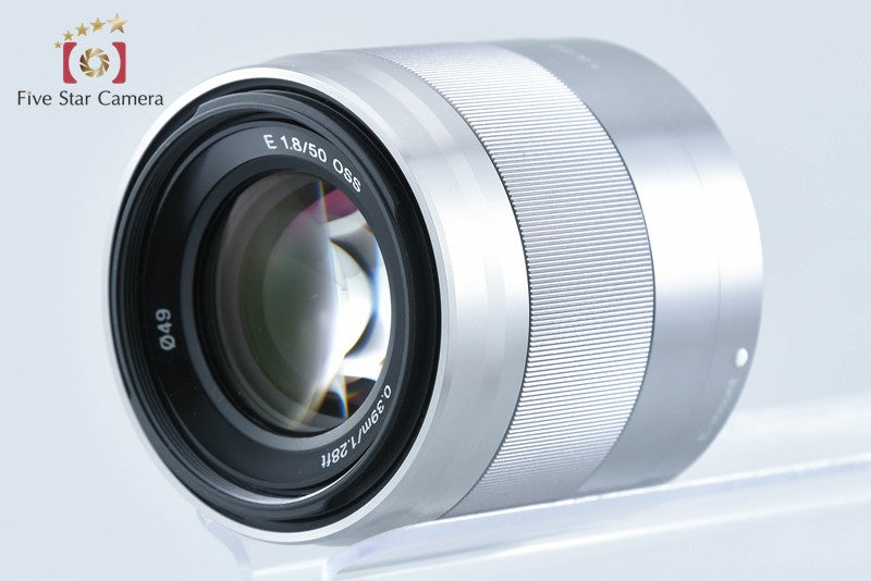 SONY E 50mm f/1.8 OSS SEL50F18 Silver from Japan