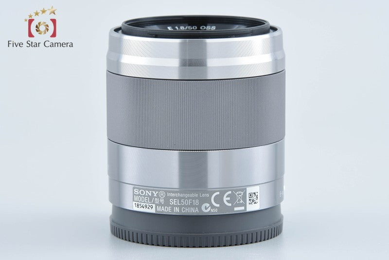 SONY E 50mm f/1.8 OSS SEL50F18 Silver from Japan