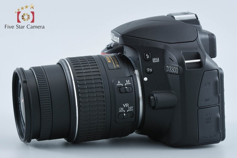 Nikon D3300 Black 24.2 MP DSLR 18-55mm VR II Lens from Japan