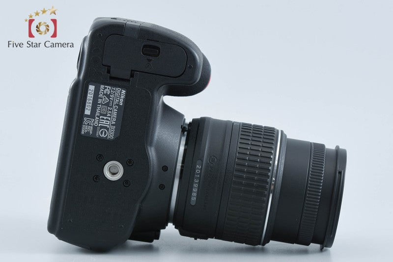 Nikon D3300 Black 24.2 MP DSLR 18-55mm VR II Lens from Japan