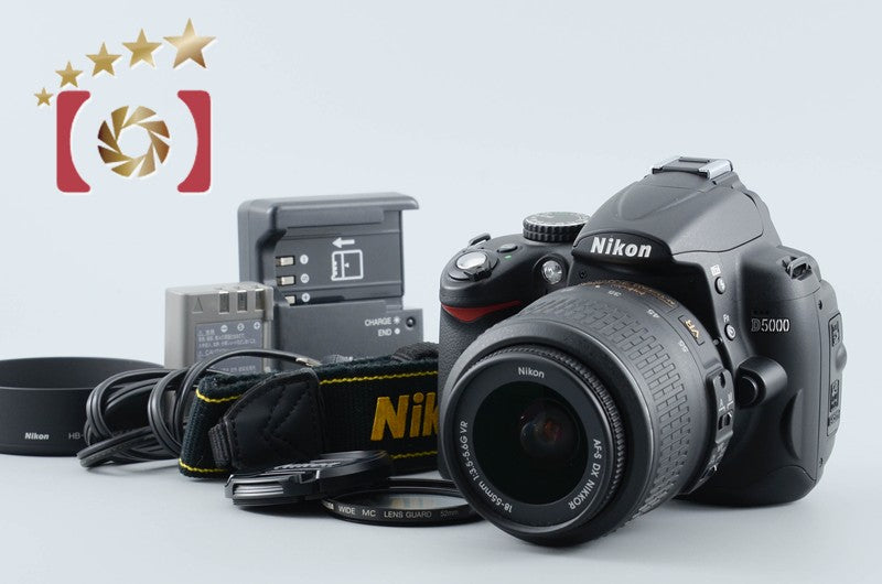 "Shutter count 1,446" Nikon D5000 12.3 MP DSLR Camera 18-55 VR Lens from Japan