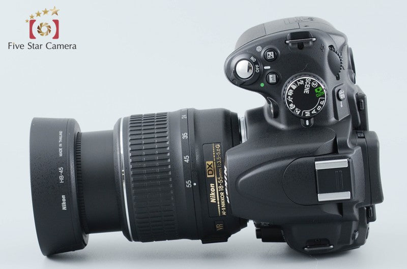 "Shutter count 1,446" Nikon D5000 12.3 MP DSLR Camera 18-55 VR Lens from Japan