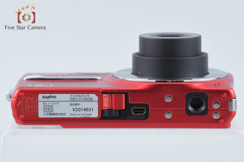 SANYO DSC-X1260 Red Digital Camera w/ Box [Japanese Language Only] from Japan