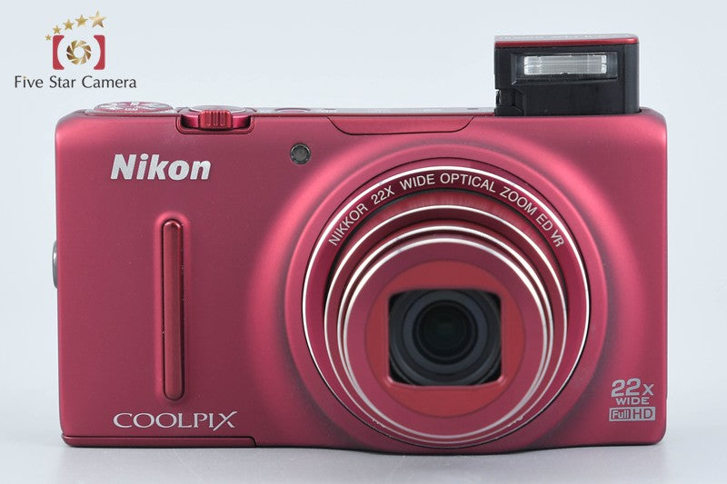 Nikon COOLPIX S9500 Velvet Red 18.1 MP Digital Camera from Japan