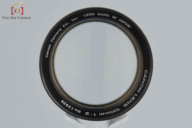 Canon 100mm f/2 L39 LTM Leica Thread Mount Lens