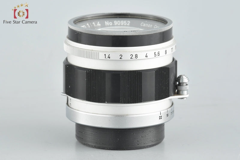 Very Good!! Canon 50mm f/1.4 L39 LTM Leica Thread Mount Lens