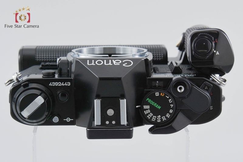 Canon AE-1 PROGRAM Black 35mm SLR Film Camera + MA Motor Drive [Very Good]