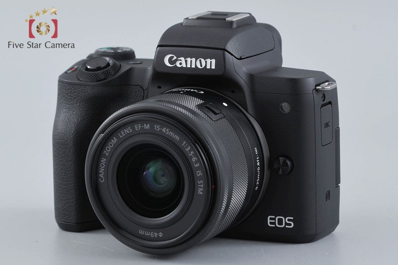 Canon EOS Kiss M / M50 Black 24.0 MP 15-45 IS STM Lens [Near Mint]