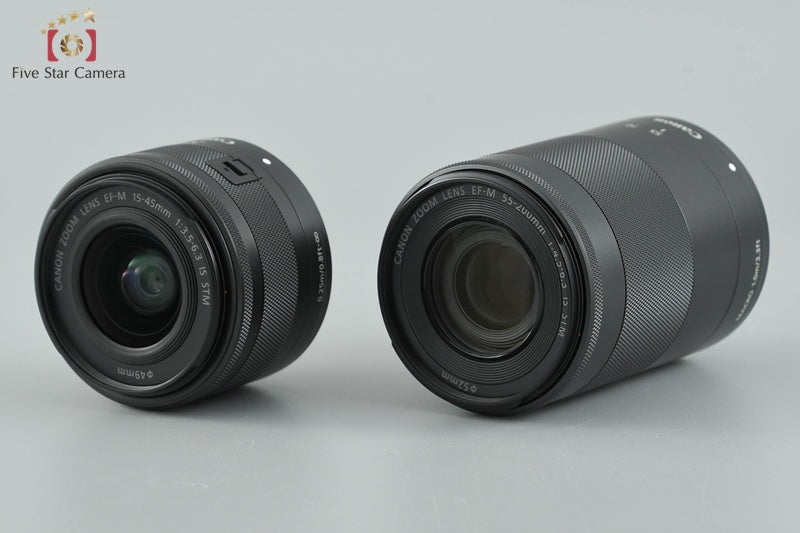 Canon EOS Kiss M / M50 Black 24.0 MP 15-45 55-200 IS STM Lenses