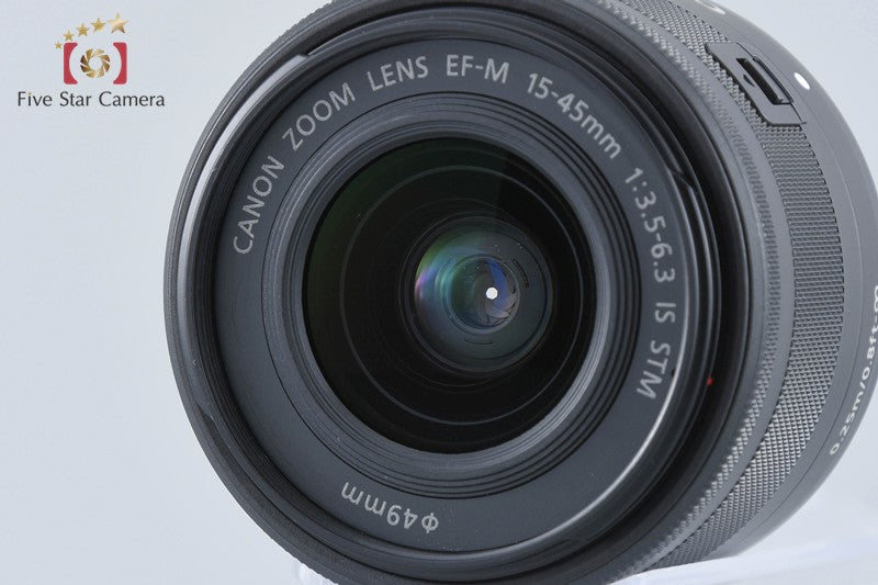 "Count 4,000" Canon EOS Kiss M / M50 Black 24.0 MP 15-45 IS STM Lens [Very Good]