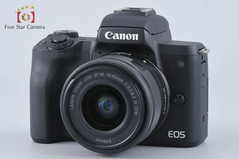 "Count 4,000" Canon EOS Kiss M / M50 Black 24.0 MP 15-45 IS STM Lens [Very Good]