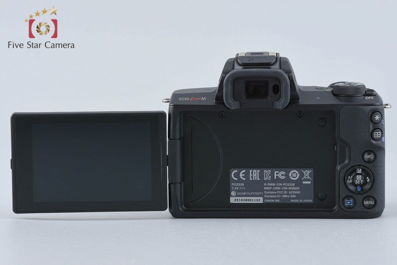 "Count 4,000" Canon EOS Kiss M / M50 Black 24.0 MP 15-45 IS STM Lens [Very Good]