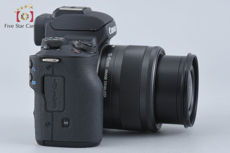 "Count 4,000" Canon EOS Kiss M / M50 Black 24.0 MP 15-45 IS STM Lens [Very Good]