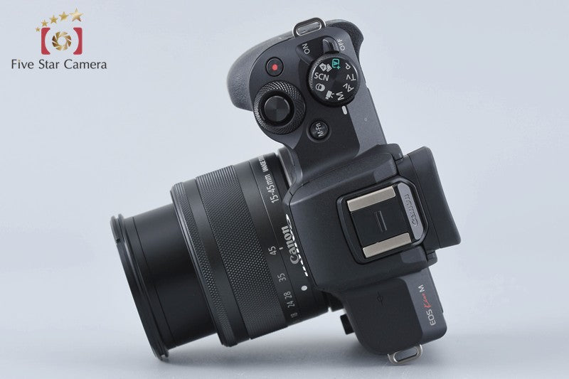 "Count 4,000" Canon EOS Kiss M / M50 Black 24.0 MP 15-45 IS STM Lens [Very Good]