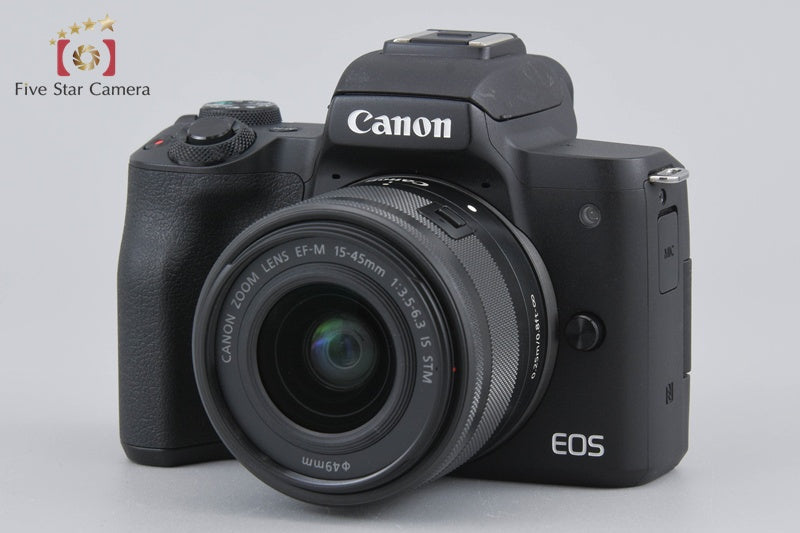 Canon EOS Kiss M / M50 Black 24.0 MP 15-45 55-200 IS STM Lenses