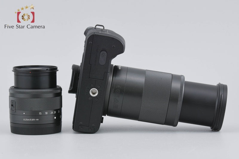 Canon EOS Kiss M / M50 Black 24.0 MP 15-45 55-200 IS STM Lenses