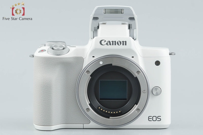 Canon EOS Kiss M2 White 24.1 MP EF-M 15-45 55-200 Lenses