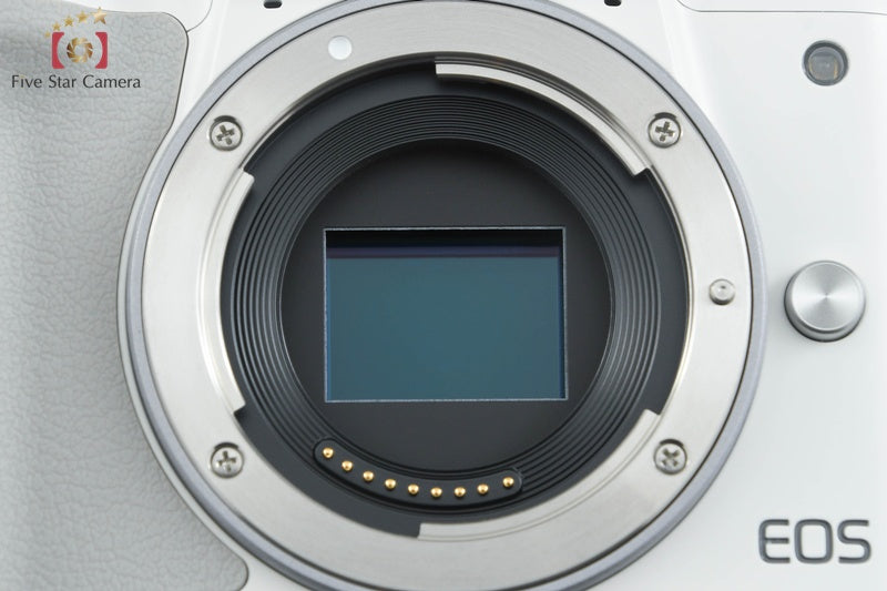 Canon EOS Kiss M2 White 24.1 MP EF-M 15-45 55-200 Lenses