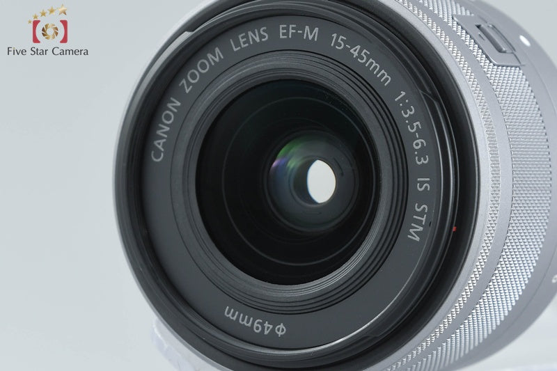 Canon EOS Kiss M2 White 24.1 MP EF-M 15-45 55-200 Lenses